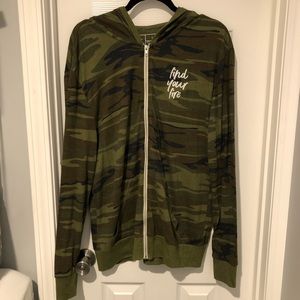3/$15 Be. Camouflage full zip hoodie find your fire